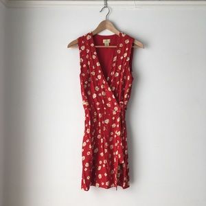 Vintage 90s floral wrap minidress